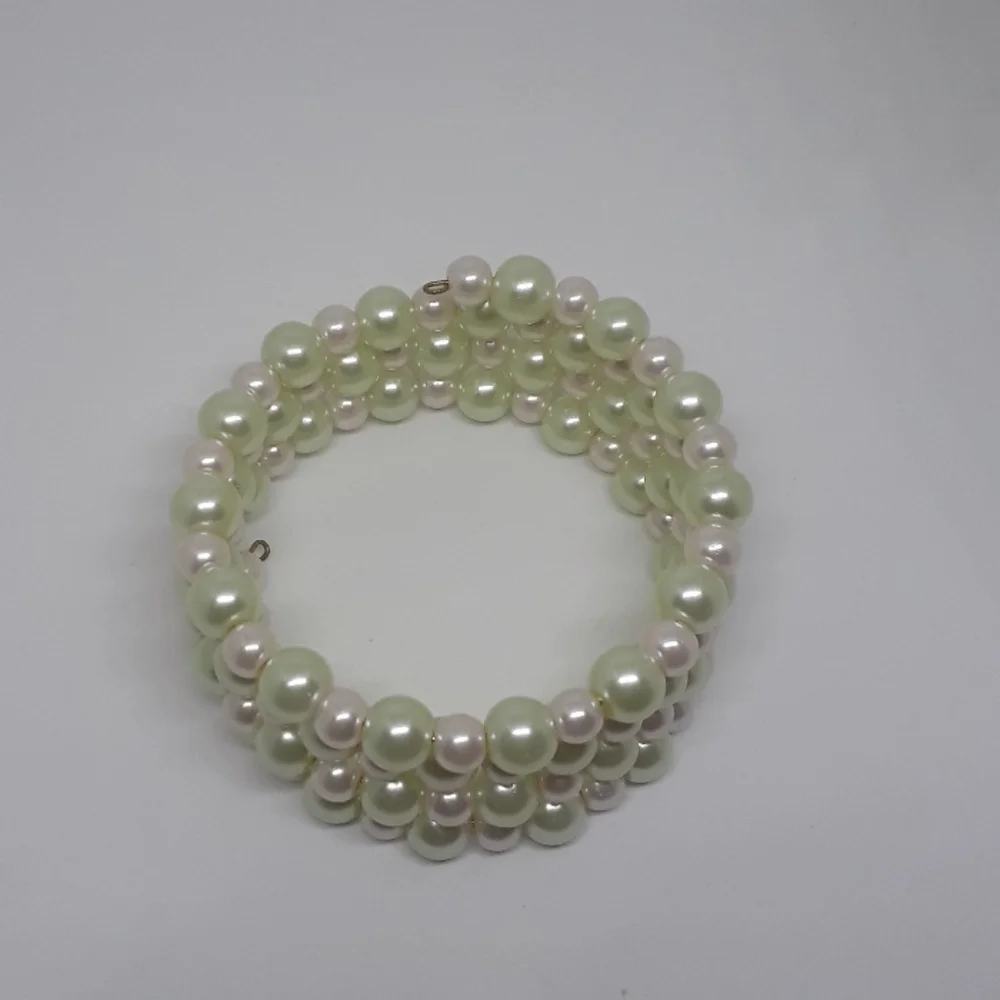 Handmade Faux Pearl Warp bracelet